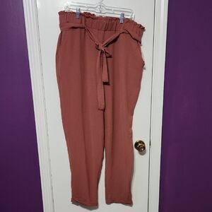 Kohl's Terracotta Tie-Waist Pants